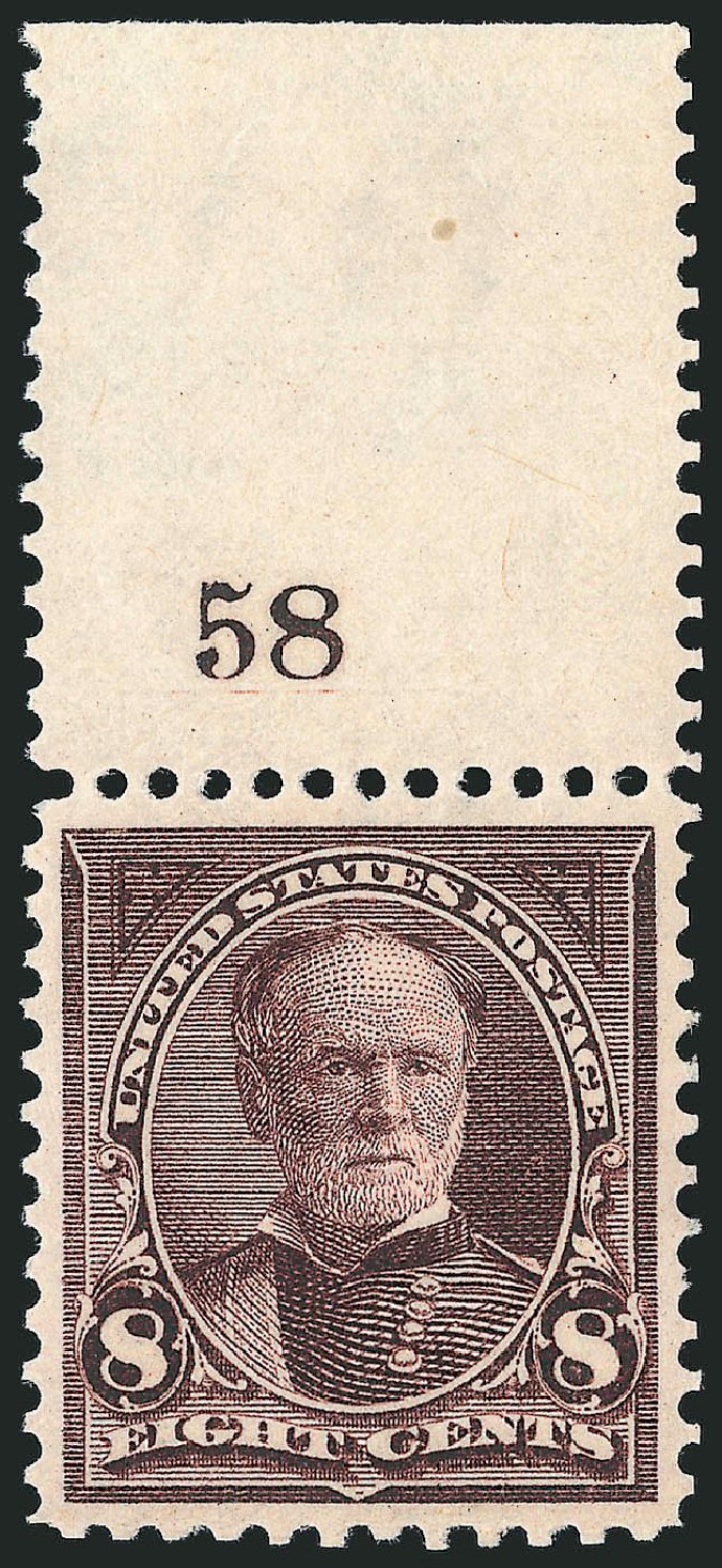 US Stamps Values Scott #272: 8c 1895 Sherman. Robert Siegel Auction Galleries, Mar 2012, Sale 1019, Lot 601