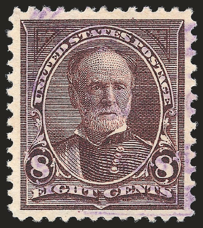 Costs of US Stamps Scott 272 - 8c 1895 Sherman. Robert Siegel Auction Galleries, Dec 2009, Sale 982, Lot 5615