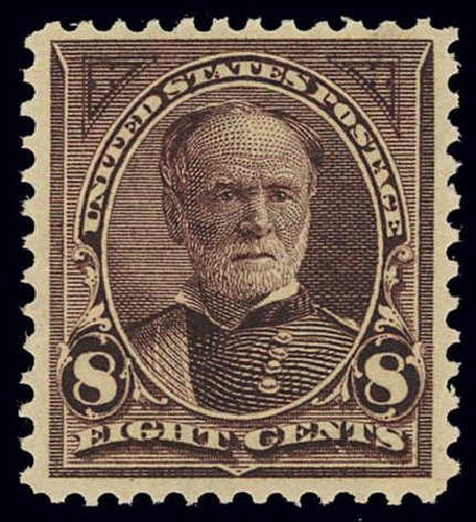 Prices of US Stamp Scott 272 - 1895 8c Sherman. Daniel Kelleher Auctions, Feb 2013, Sale 634, Lot 182