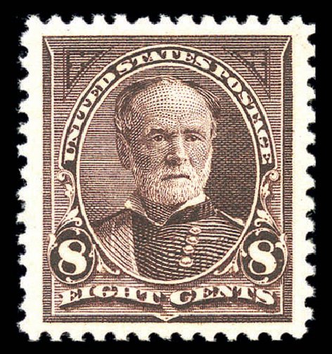 Values of US Stamp Scott Cat. 272 - 8c 1895 Sherman. Matthew Bennett International, Sep 2010, Sale 331, Lot 643