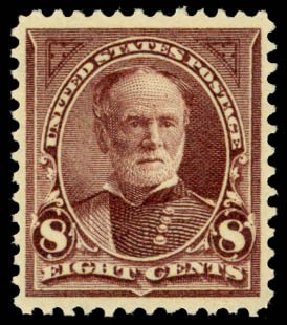 Value of US Stamps Scott 272 - 1895 8c Sherman. Daniel Kelleher Auctions, May 2014, Sale 653, Lot 2186