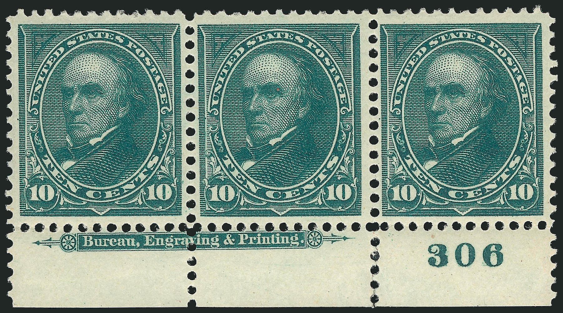 Prices of US Stamps Scott Catalog #273 - 1895 10c Webster. Robert Siegel Auction Galleries, Jun 2011, Sale 1011, Lot 627