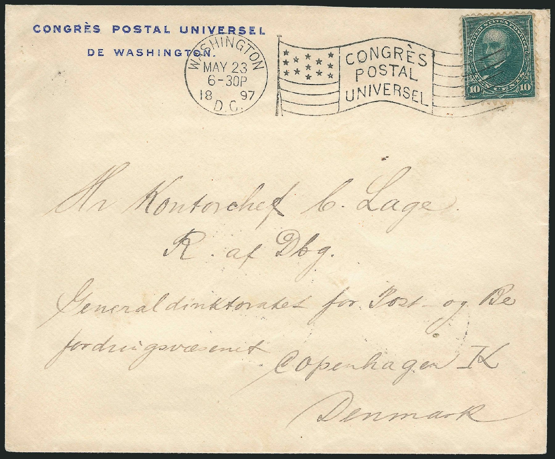 US Stamps Price Scott Catalogue # 273 - 10c 1895 Webster. Robert Siegel Auction Galleries, Dec 2009, Sale 977, Lot 558