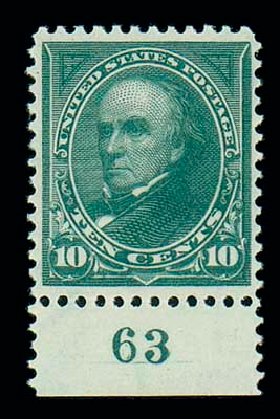 Prices of US Stamp Scott Cat. # 273 - 10c 1895 Webster. Matthew Bennett International, Dec 2007, Sale 325, Lot 1810