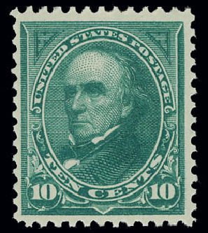 US Stamp Price Scott 273: 10c 1895 Webster. Matthew Bennett International, Jun 2008, Sale 328, Lot 800
