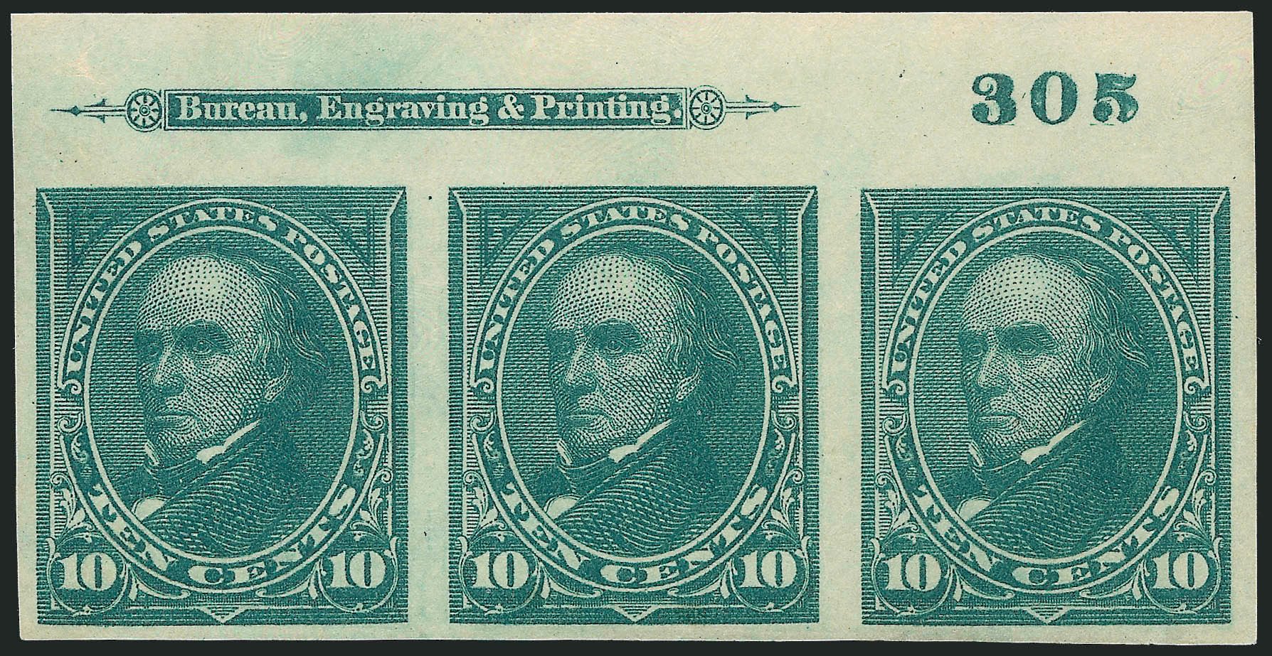 US Stamps Value Scott Catalogue 273 - 10c 1895 Webster. Robert Siegel Auction Galleries, Dec 2011, Sale 1017, Lot 680