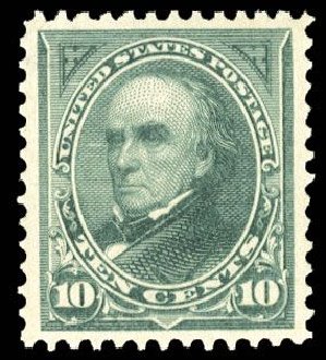 Cost of US Stamp Scott Cat. 273 - 10c 1895 Webster. Cherrystone Auctions, Mar 2008, Sale 200803, Lot 224