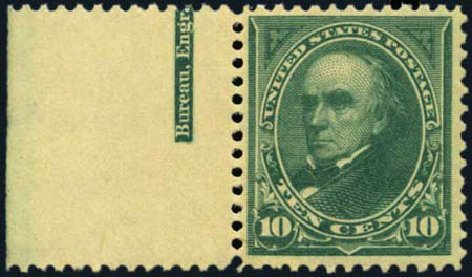 Value of US Stamp Scott Catalogue #273 - 10c 1895 Webster. Harmer-Schau Auction Galleries, May 2012, Sale 93, Lot 314