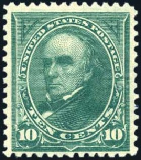 Price of US Stamps Scott Catalog 273 - 1895 10c Webster. Harmer-Schau Auction Galleries, Apr 2009, Sale 81, Lot 582