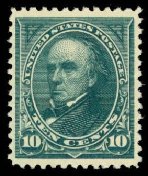 US Stamp Value Scott Cat. #273 - 1895 10c Webster. Daniel Kelleher Auctions, Apr 2013, Sale 636, Lot 222