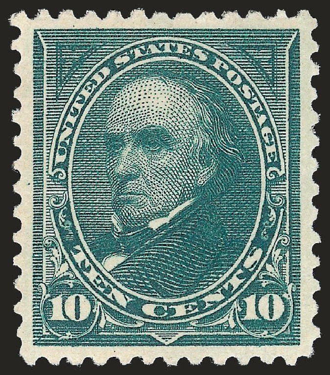 US Stamp Values Scott Cat. # 273: 10c 1895 Webster. Robert Siegel Auction Galleries, Jun 2010, Sale 992, Lot 2362
