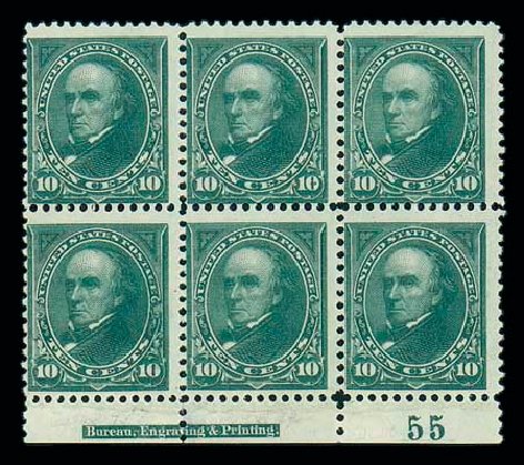 Values of US Stamp Scott Catalog # 273 - 1895 10c Webster. Matthew Bennett International, Dec 2007, Sale 325, Lot 1813