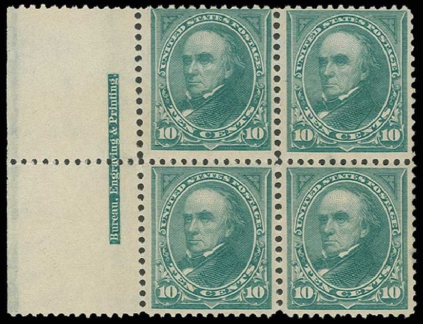Costs of US Stamps Scott 273: 10c 1895 Webster. H.R. Harmer, Jun 2013, Sale 3003, Lot 1173