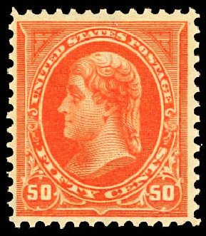 Cost of US Stamp Scott Catalog 275: 1895 50c Jefferson. Daniel Kelleher Auctions, Dec 2012, Sale 633, Lot 487