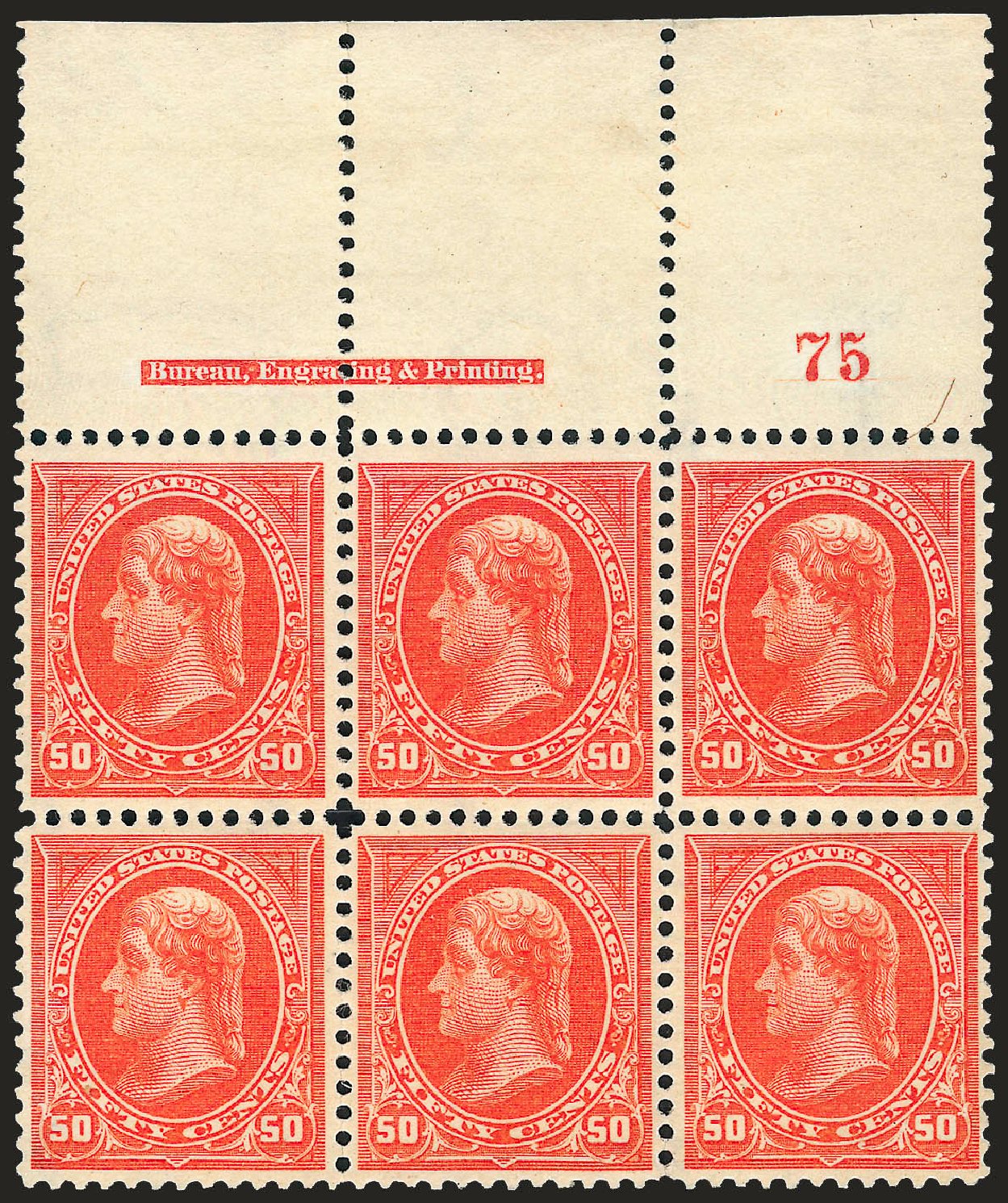 Costs of US Stamps Scott Catalog #275 - 50c 1895 Jefferson. Robert Siegel Auction Galleries, Dec 2008, Sale 967, Lot 4447