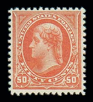US Stamp Value Scott Catalog 275: 1895 50c Jefferson. Matthew Bennett International, Dec 2007, Sale 325, Lot 1818