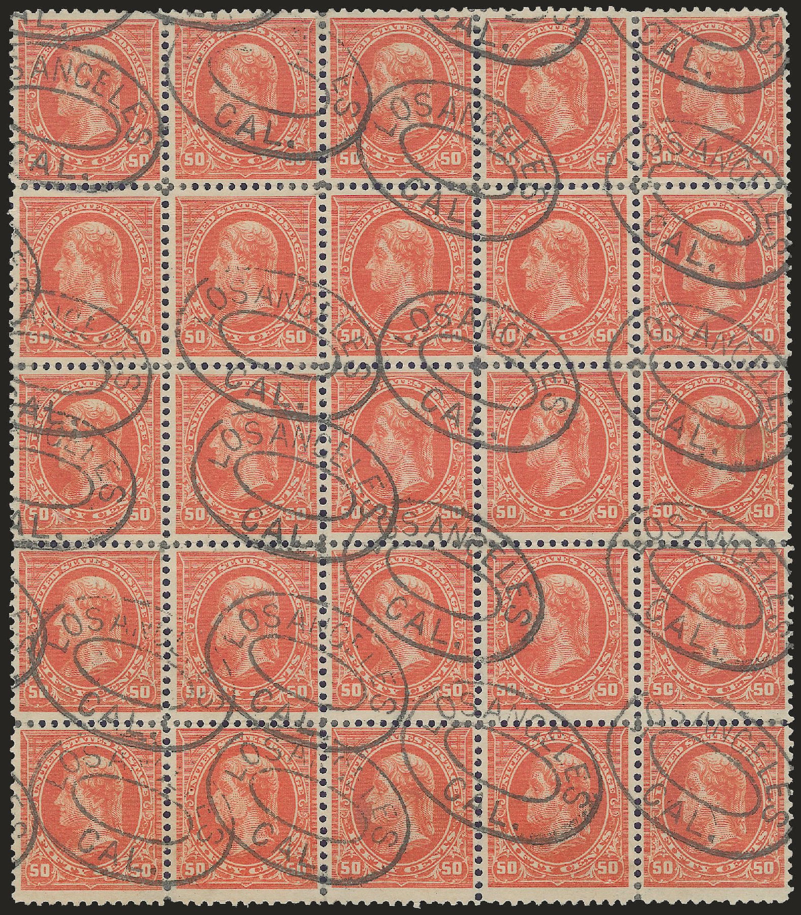 US Stamp Prices Scott 275 - 1895 50c Jefferson. Robert Siegel Auction Galleries, Dec 2009, Sale 977, Lot 431