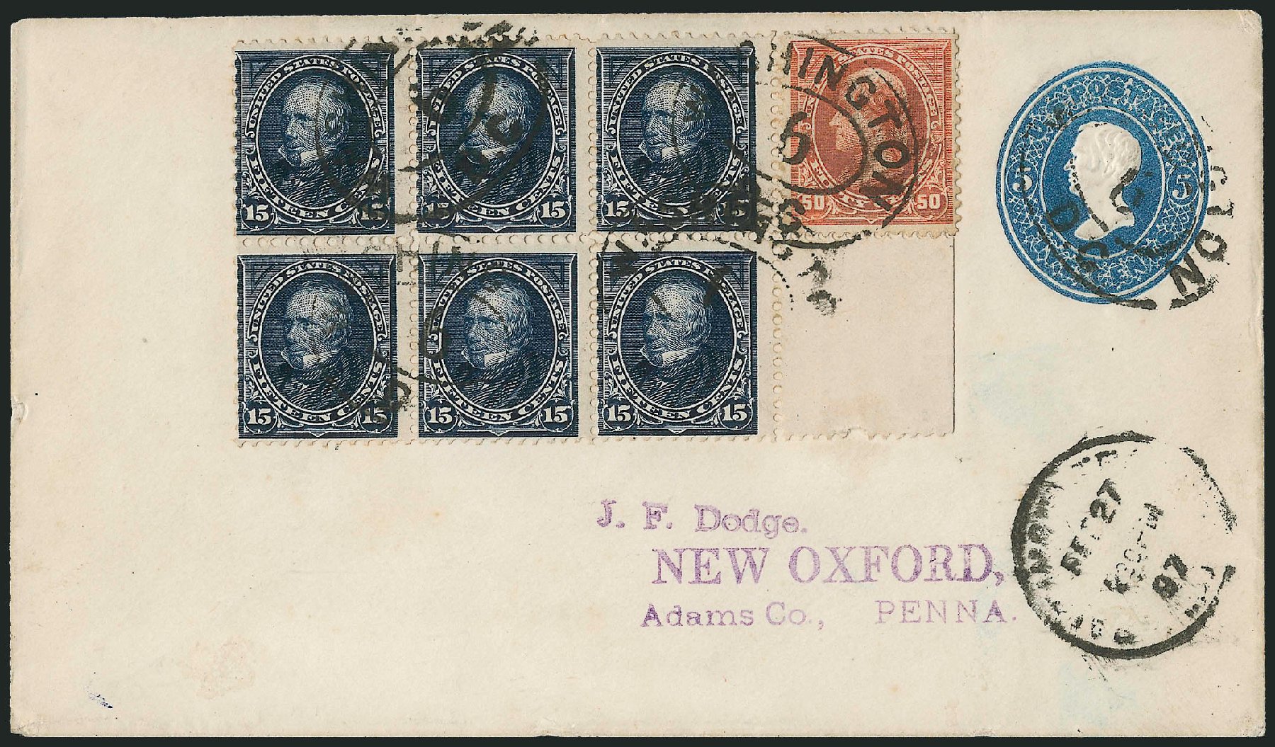 US Stamps Values Scott #275: 50c 1895 Jefferson. Robert Siegel Auction Galleries, Dec 2009, Sale 977, Lot 561