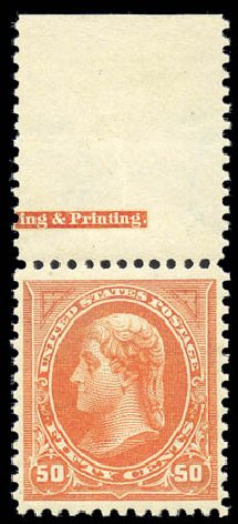 US Stamps Values Scott # 275: 50c 1895 Jefferson. Matthew Bennett International, Sep 2010, Sale 331, Lot 645