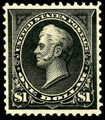 US Stamp Values Scott 276: US$1.00 1895 Perry. Matthew Bennett International, May 2008, Sale 327, Lot 237