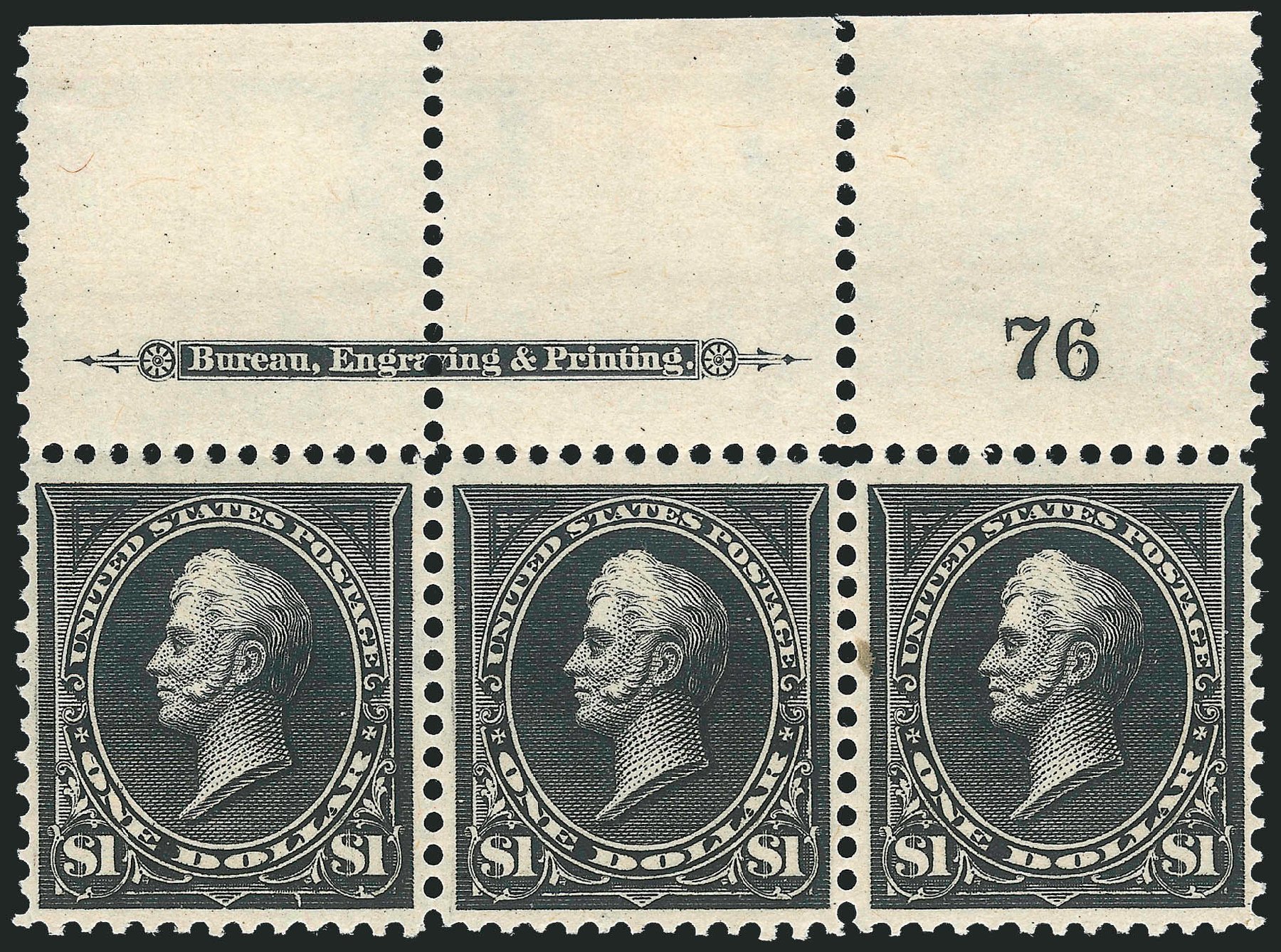 US Stamp Prices Scott Catalogue 276: US$1.00 1895 Perry. Robert Siegel Auction Galleries, Nov 2013, Sale 1061, Lot 3767