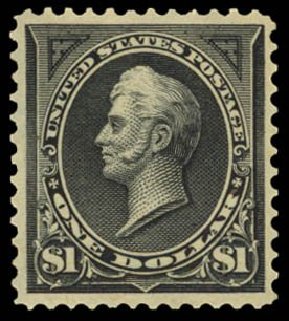 Value of US Stamp Scott Catalogue #276: US$1.00 1895 Perry. Daniel Kelleher Auctions, May 2014, Sale 653, Lot 2190