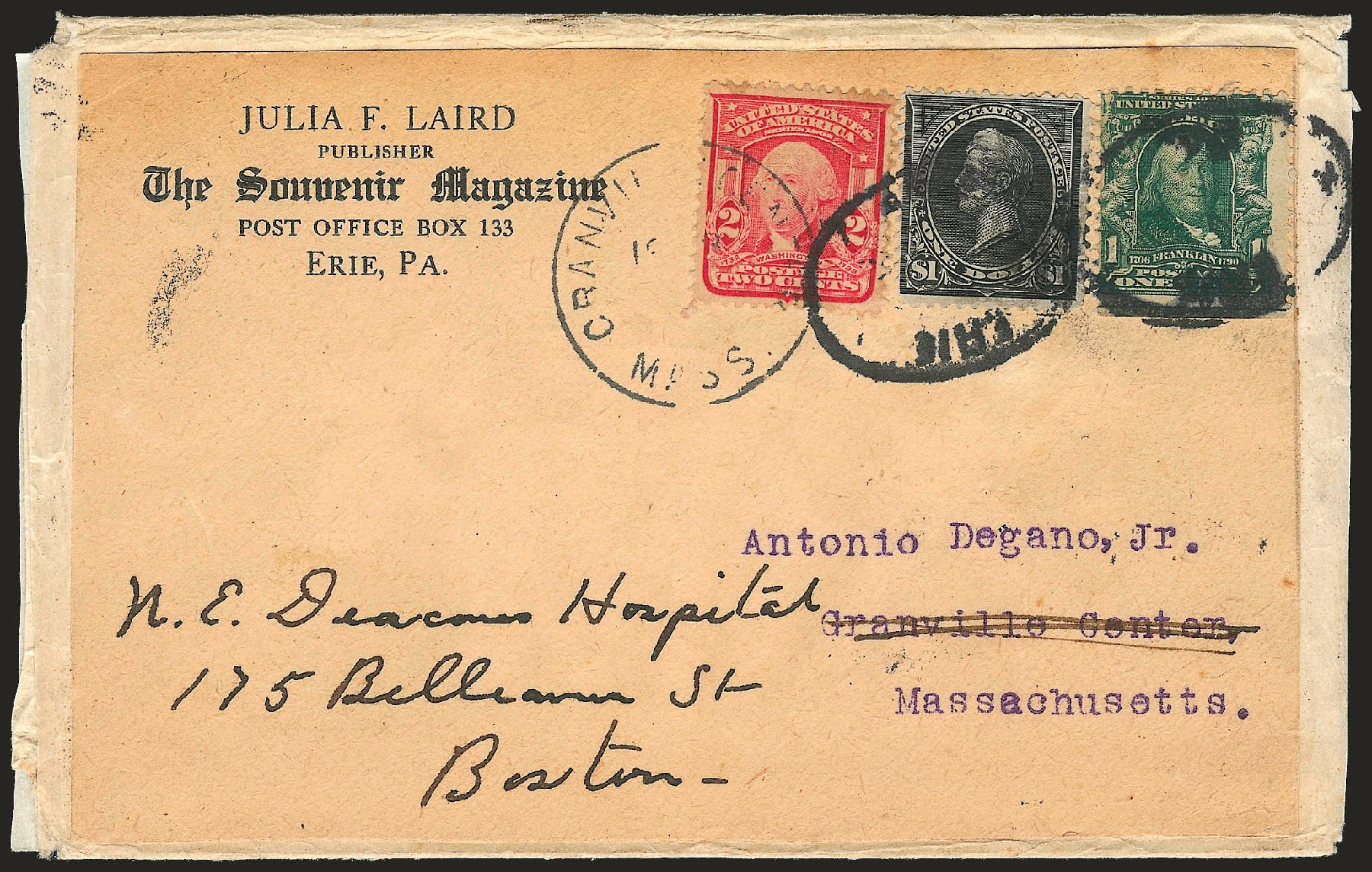 Values of US Stamp Scott 276 - 1895 US$1.00 Perry. Robert Siegel Auction Galleries, Dec 2009, Sale 977, Lot 571