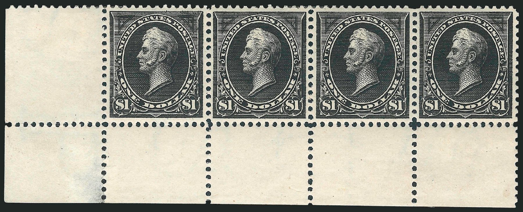 US Stamp Values Scott Catalogue #276 - US$1.00 1895 Perry. Robert Siegel Auction Galleries, Mar 2013, Sale 1040, Lot 1584