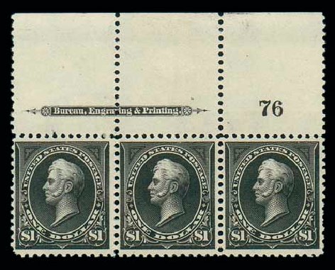 Price of US Stamps Scott Catalogue # 276 - 1895 US$1.00 Perry. Matthew Bennett International, Jun 2007, Sale 319, Lot 1295