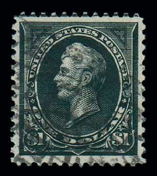 Value of US Stamp Scott Catalog 276 - 1895 US$1.00 Perry. Matthew Bennett International, Dec 2007, Sale 323, Lot 475