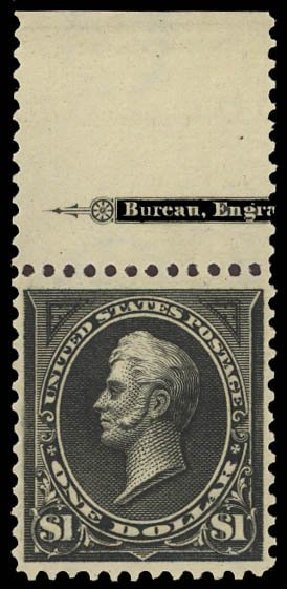 Costs of US Stamps Scott 276: US$1.00 1895 Perry. Daniel Kelleher Auctions, Sep 2013, Sale 639, Lot 3365