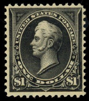 Cost of US Stamps Scott Catalogue 276: US$1.00 1895 Perry. Daniel Kelleher Auctions, Dec 2013, Sale 640, Lot 235