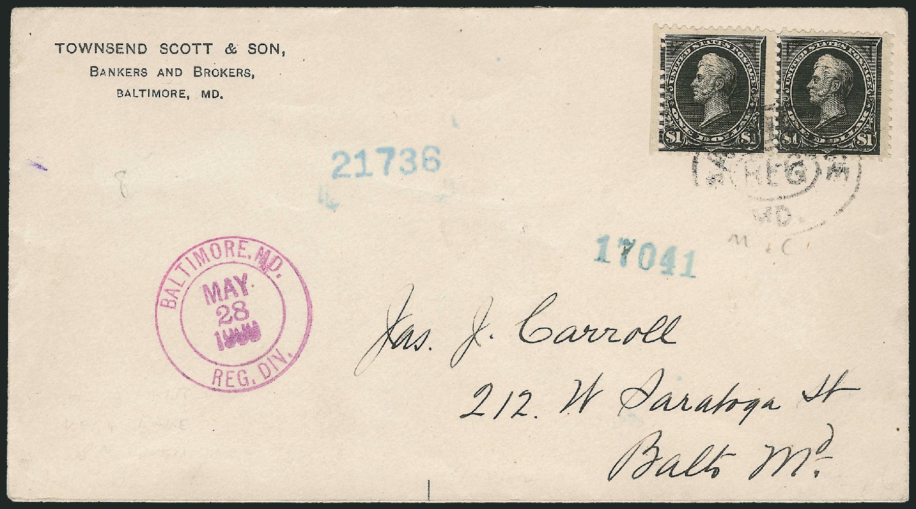 Costs of US Stamps Scott Cat. 276: US$1.00 1895 Perry. Robert Siegel Auction Galleries, Dec 2009, Sale 977, Lot 572