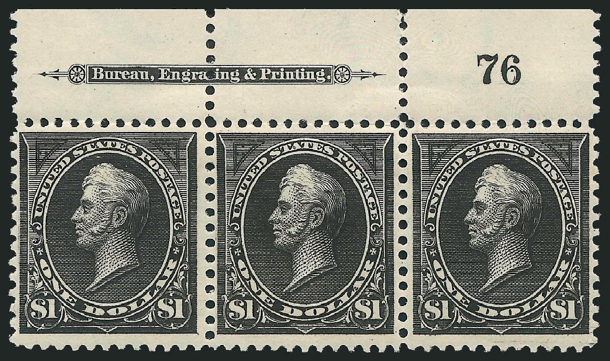 US Stamps Value Scott Catalogue # 276: 1895 US$1.00 Perry. Robert Siegel Auction Galleries, Dec 2009, Sale 977, Lot 433