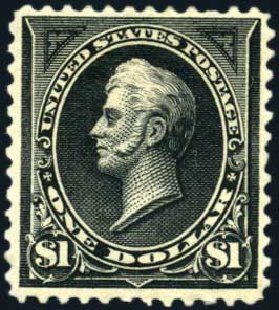 US Stamps Prices Scott #276A - 1895 US$1.00 Perry. Harmer-Schau Auction Galleries, Oct 2009, Sale 83, Lot 407
