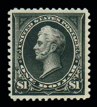 US Stamp Price Scott 276A: 1895 US$1.00 Perry. Matthew Bennett International, Oct 2007, Sale 320, Lot 521