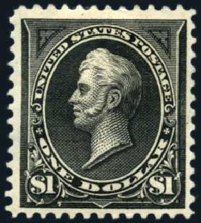 US Stamps Value Scott Catalogue 276A - US$1.00 1895 Perry. Harmer-Schau Auction Galleries, Jun 2008, Sale 78, Lot 1463