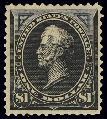 US Stamp Prices Scott Catalogue 276A - US$1.00 1895 Perry. Daniel Kelleher Auctions, Feb 2013, Sale 634, Lot 186