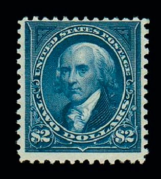 US Stamps Prices Scott #277: US$2.00 1895 Madison. Matthew Bennett International, Jun 2007, Sale 319, Lot 1297