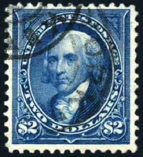 US Stamp Value Scott Cat. # 277 - 1895 US$2.00 Madison. Harmer-Schau Auction Galleries, Jun 2008, Sale 78, Lot 1467