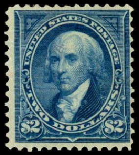 Costs of US Stamp Scott Catalogue 277: US$2.00 1895 Madison. Daniel Kelleher Auctions, Dec 2013, Sale 640, Lot 237