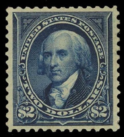 Value of US Stamp Scott Catalog # 277 - US$2.00 1895 Madison. Daniel Kelleher Auctions, Oct 2011, Sale 626, Lot 268