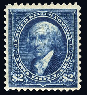 US Stamp Value Scott Catalog 277 - 1895 US$2.00 Madison. Cherrystone Auctions, Jun 2011, Sale 201106, Lot 59