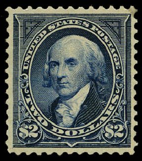 US Stamp Values Scott Catalog #277 - 1895 US$2.00 Madison. Daniel Kelleher Auctions, May 2015, Sale 669, Lot 2799