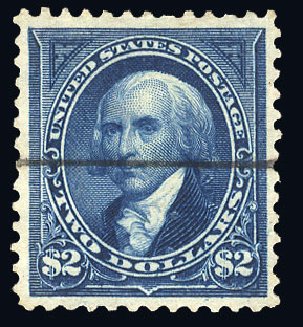 Values of US Stamp Scott Cat. # 277: US$2.00 1895 Madison. Cherrystone Auctions, Jun 2009, Sale 200906, Lot 130