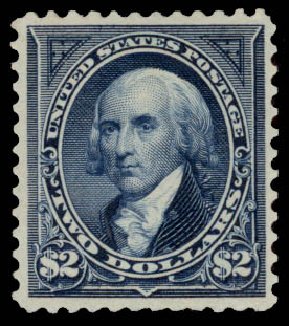 Value of US Stamp Scott Cat. 277: US$2.00 1895 Madison. Daniel Kelleher Auctions, May 2015, Sale 669, Lot 2800