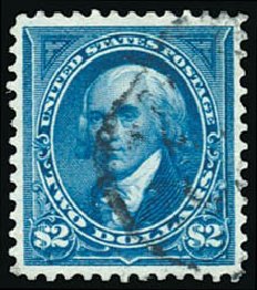 US Stamp Price Scott Cat. 277 - 1895 US$2.00 Madison. Schuyler J. Rumsey Philatelic Auctions, Apr 2015, Sale 60, Lot 2270
