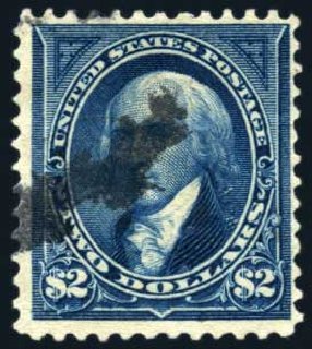 US Stamps Value Scott Catalogue # 277 - 1895 US$2.00 Madison. Harmer-Schau Auction Galleries, Feb 2010, Sale 84, Lot 1481
