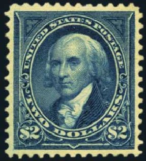 Costs of US Stamps Scott Catalogue # 277 - US$2.00 1895 Madison. Harmer-Schau Auction Galleries, Aug 2012, Sale 94, Lot 1391
