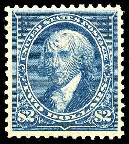 Values of US Stamp Scott # 277 - US$2.00 1895 Madison. Matthew Bennett International, Apr 2008, Sale 326, Lot 264
